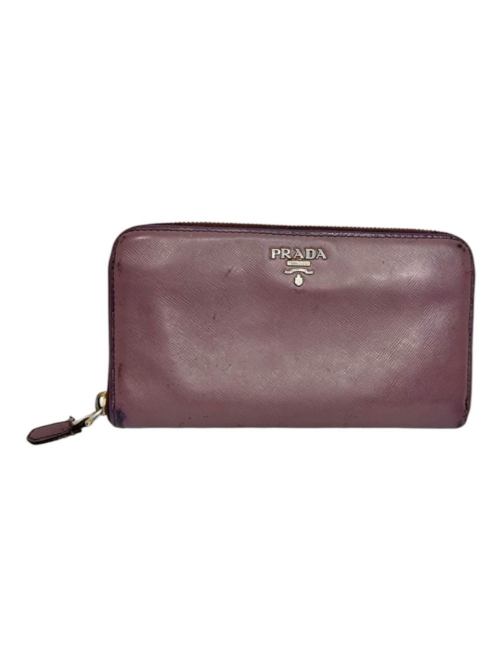 Prada Purple Saffiano Leather Zippy Wallet